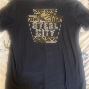 Steel City Black T-Shirt with Gold Graphic